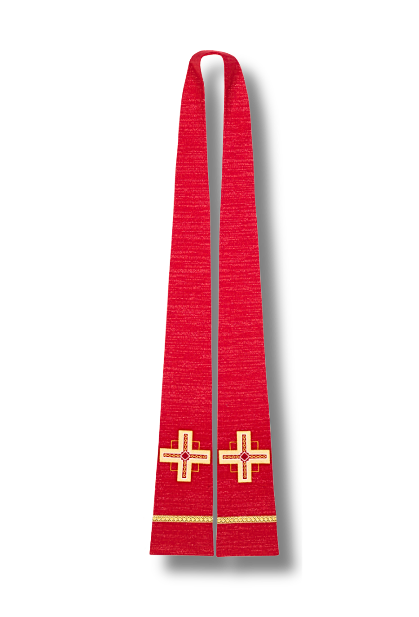Kingdom Cross Lurex Stoles – Silk & Metallic Embroidery