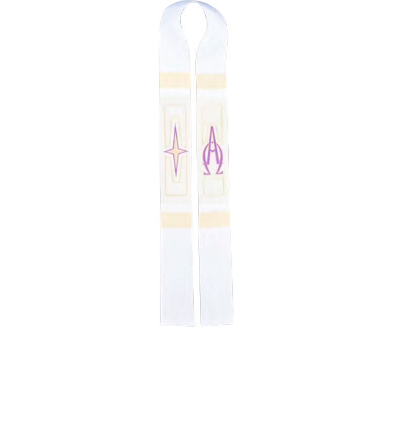 White product with a purple logo on a white background