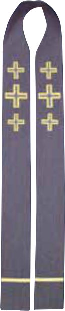 NS259X Three Crosses Stole – 92" x 5"