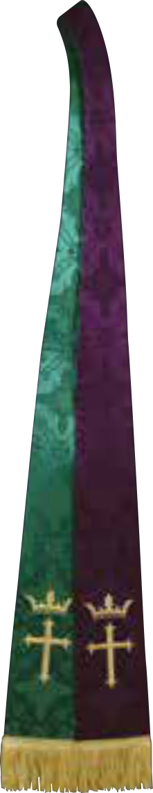 NS3590 Reversible Brocade Stoles – Cross & Crown
