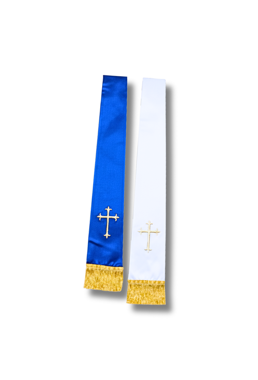 Reversible Embroidered Satin Stoles – Latin Cross